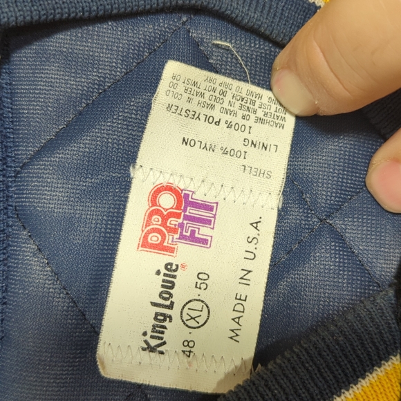 Vintage 100% nylon King super store King Louie bomber jacket made in USA XL - Picture 2 of 4